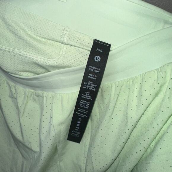 Lululemon Men’s Fast & Free Running Shorts 5" Inseam Lime/Neon Green Size XXL - Picture 4 of 8